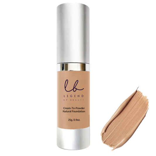 Cream-To-Powder Natural Foundation (BAMBOO) (25g, 0.9oz.) - Legend of Beauty 