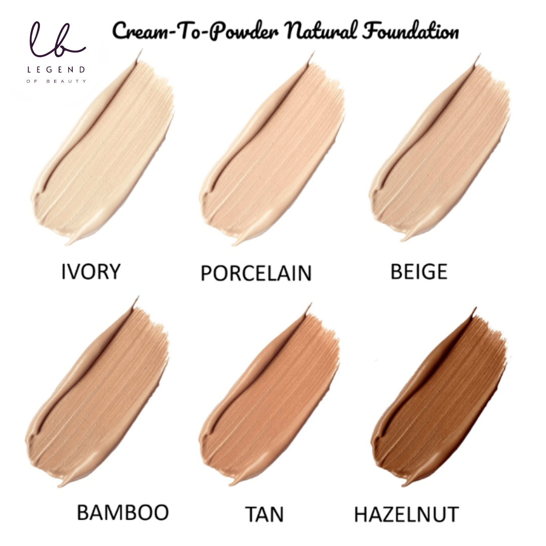 Cream-To-Powder Natural Foundation (BAMBOO) (25g, 0.9oz.) - Legend of Beauty 