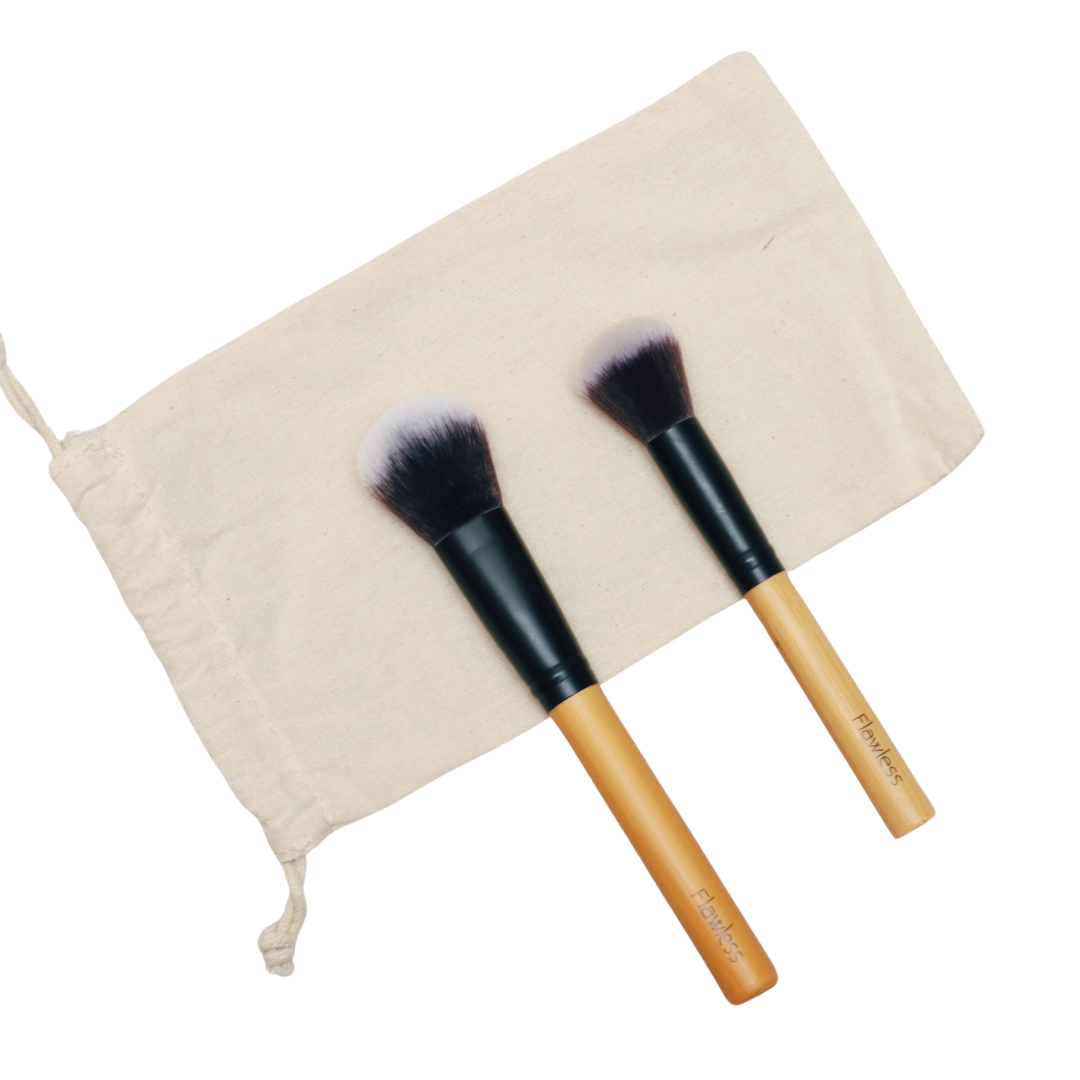 Contour and Highlighter Makeup Brush Duo-0