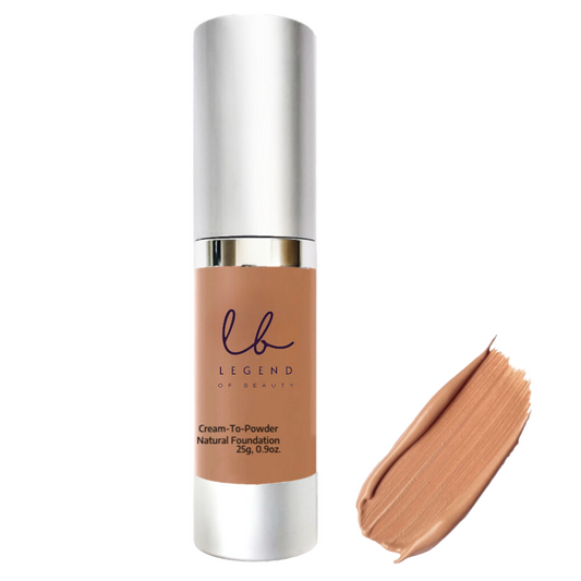 Legend Of Beauty Cream-To-Powder Natural Foundation - Tan