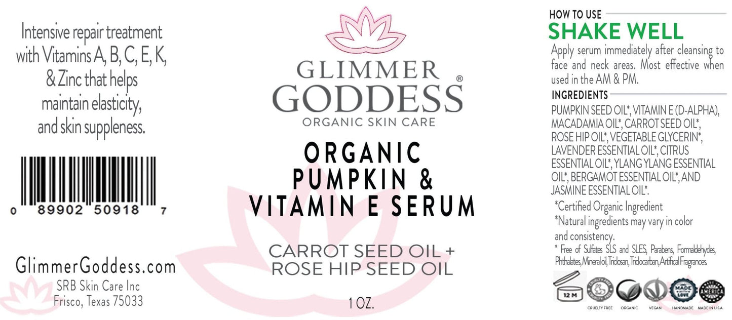 Organic Pumpkin + Vitamin E Serum - Instant Glow Treatment